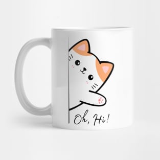 Cute Cat Waving Hello Mug